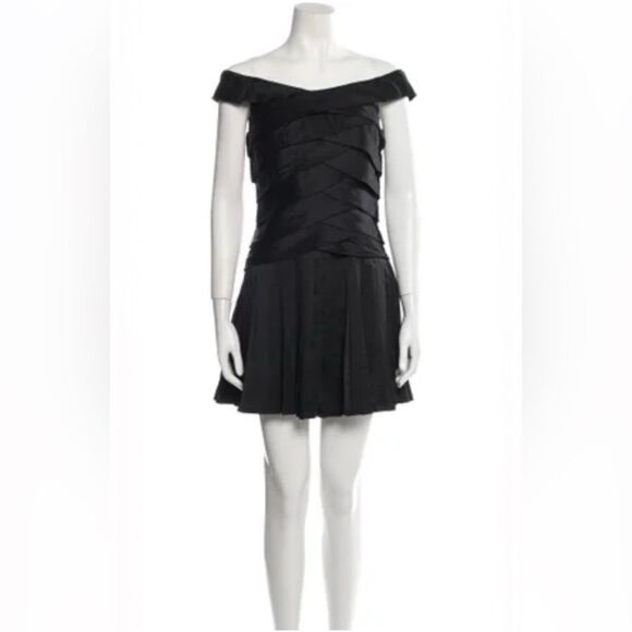Ted Baker London Dresses & Skirts - Ted Baker London ‘Erta’ black satin mini dress (TB size 3/US size 6/8) EUC